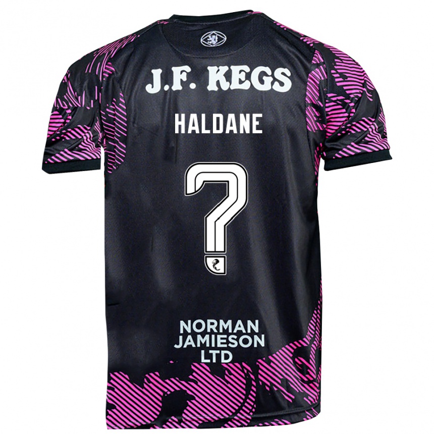 גברים כדורגל לואיס הלדיין #0 שחור ורוד חולצת שוער 2025/26