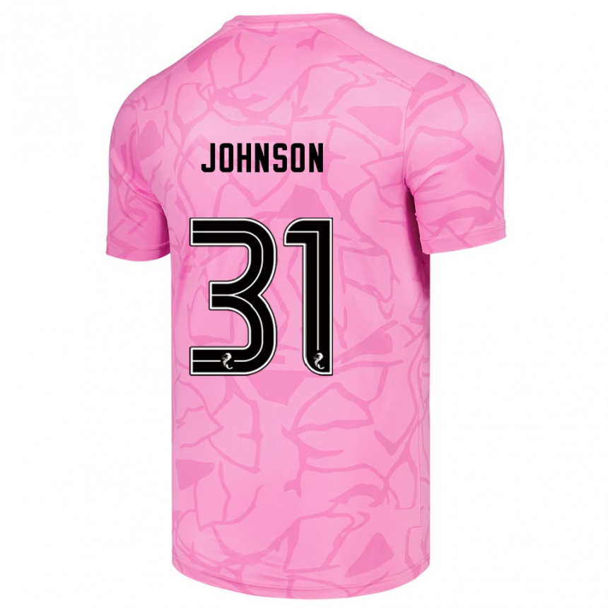 גברים כדורגל מוראי ג'ונסון #31 שחור ורוד חולצת שוער 2025/26