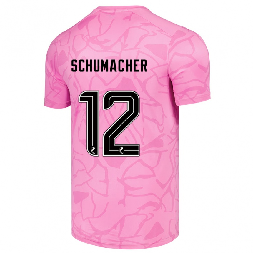 גברים כדורגל נועה שומאכר #12 שחור ורוד חולצת שוער 2025/26