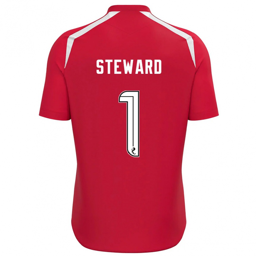 גברים כדורגל טובי סטיוארד #1 לבן אדום חולצת שוער 2025/26