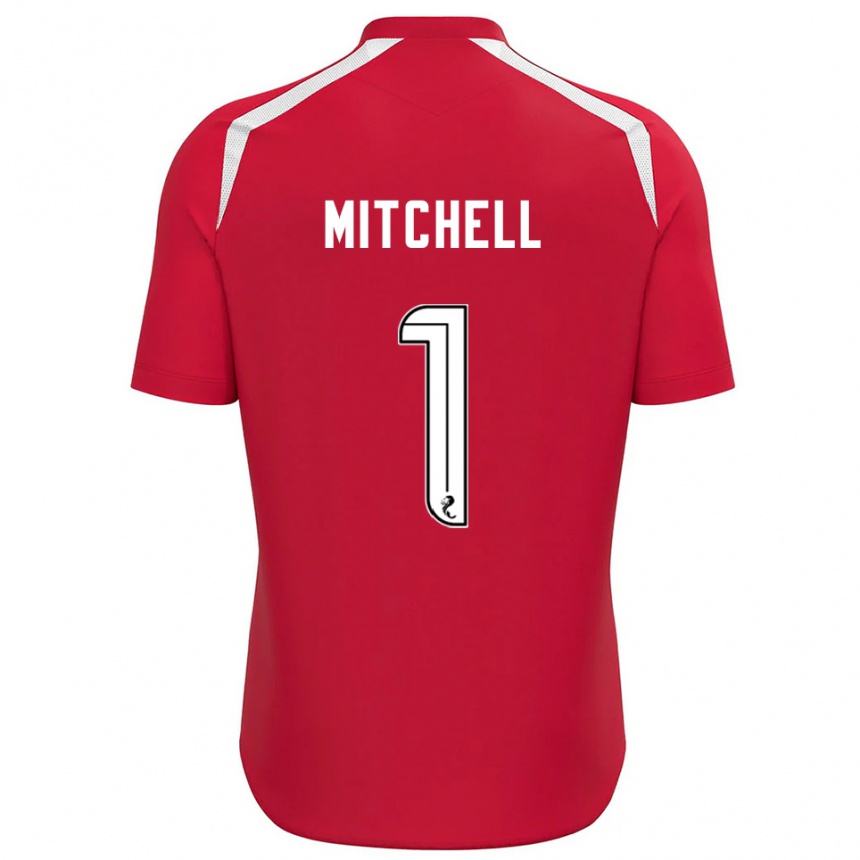 גברים כדורגל Ellie Mitchell #1 לבן אדום חולצת שוער 2025/26