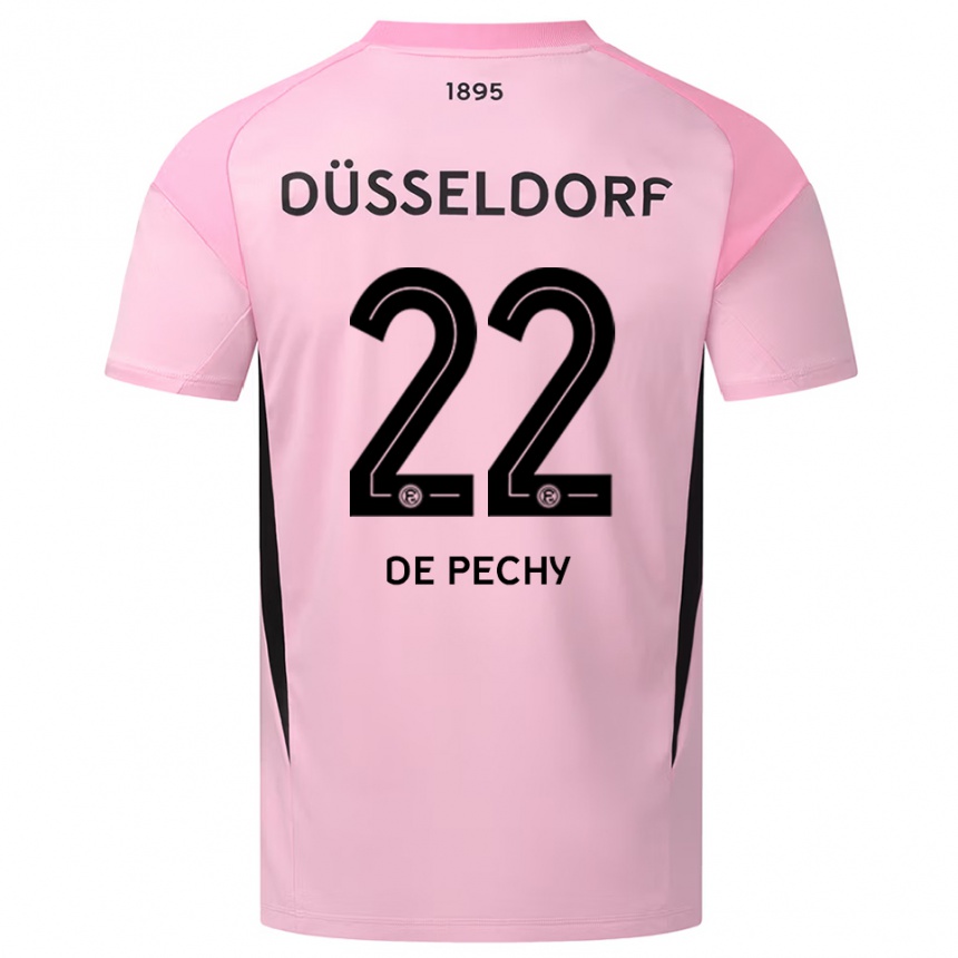 גברים כדורגל William de Pechy #22 ורוד שחור חולצת שוער 2025/26