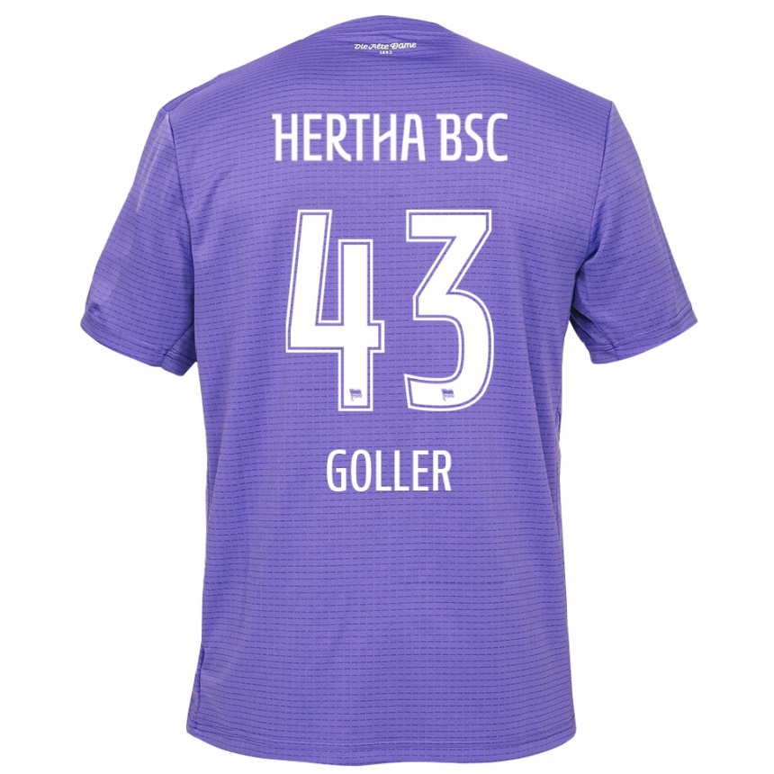 גברים כדורגל טים גולר #43 סגול לבן חולצת שוער 2025/26