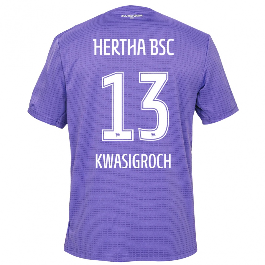 גברים כדורגל רוברט קוואסיגרוך #13 סגול לבן חולצת שוער 2025/26