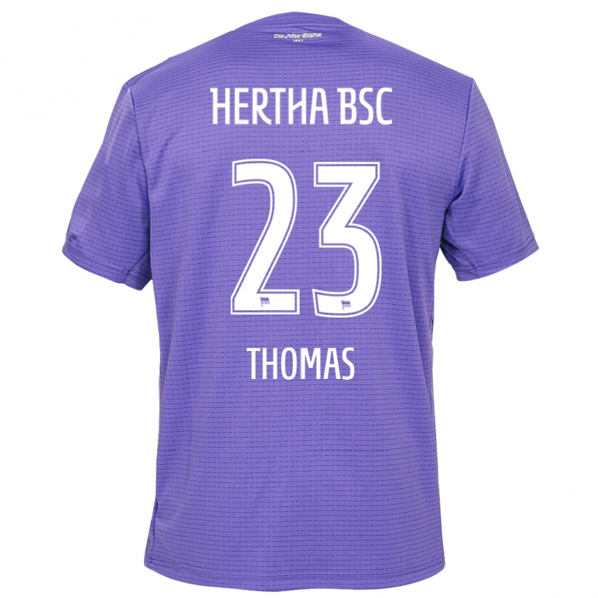 גברים כדורגל Aaliyah Thomas #23 סגול לבן חולצת שוער 2025/26