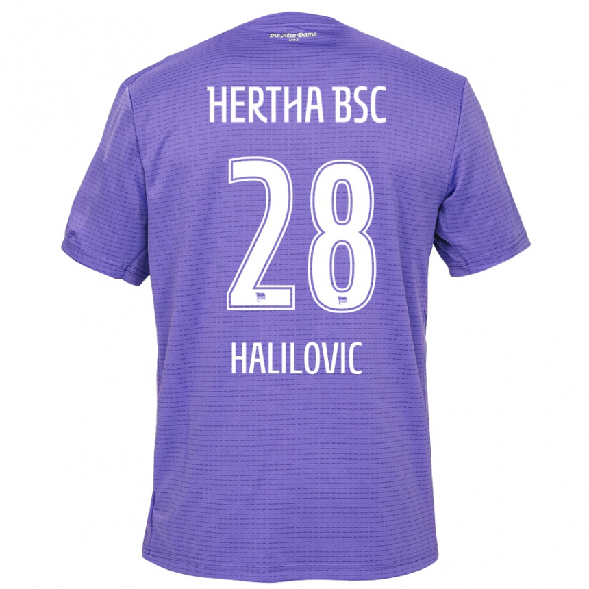 גברים כדורגל דין חלילוביץ׳ #28 סגול לבן חולצת שוער 2025/26