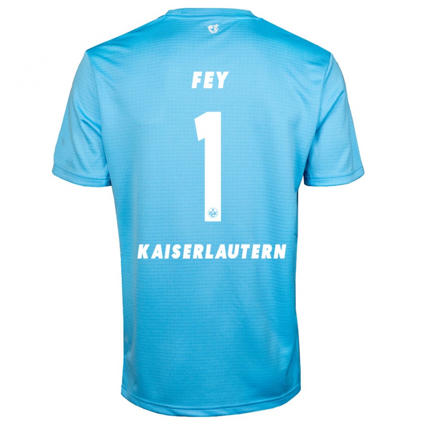 גברים כדורגל Tyler Fey #1 תכלת לבן חולצת שוער 2025/26