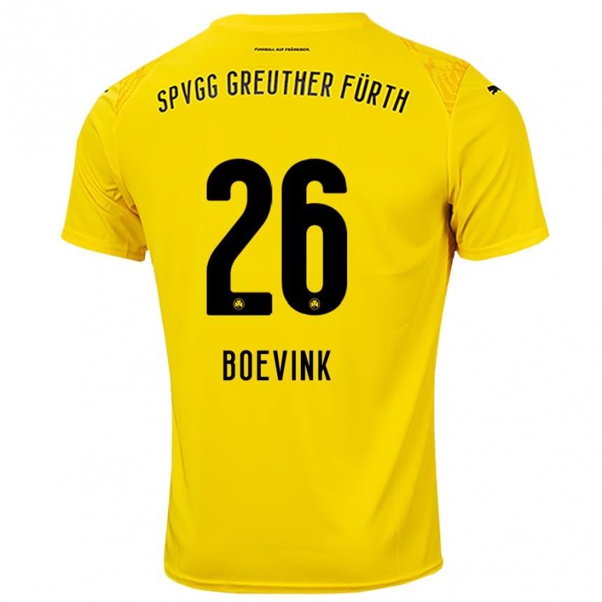 גברים כדורגל Pelle Boevink #26 צהוב שחור חולצת שוער 2025/26