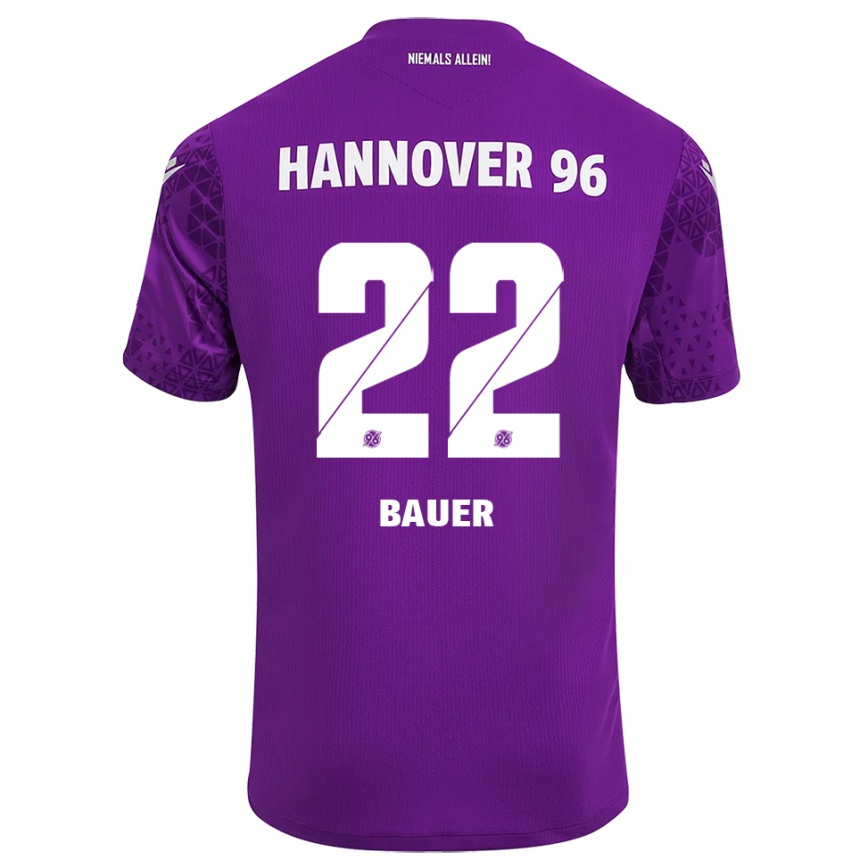 גברים כדורגל Elias Bauer #22 סגול לבן חולצת שוער 2025/26