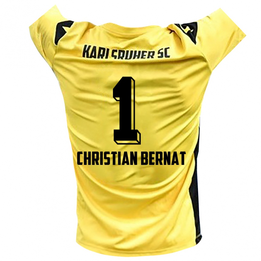 גברים כדורגל האנס כריסטיאן ברנאט #1 צהוב שחור חולצת שוער 2025/26