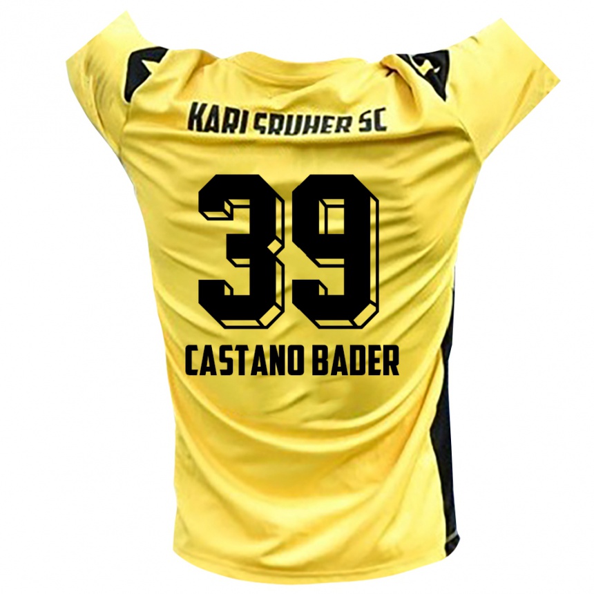 גברים כדורגל סימאון קסטאנו באדר #39 צהוב שחור חולצת שוער 2025/26