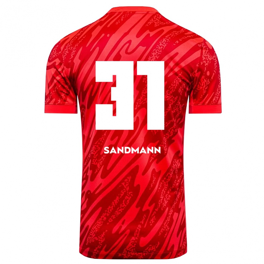 גברים כדורגל אמנדה סאנדמן #31 אדום לבן חולצת שוער 2025/26
