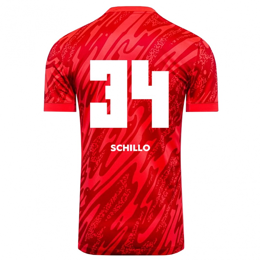 גברים כדורגל האנה שילו #34 אדום לבן חולצת שוער 2025/26