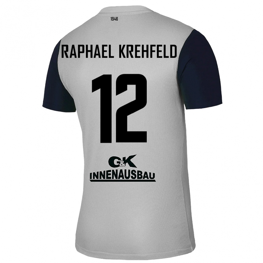 גברים כדורגל Luca Raphael Krehfeld #12 אפור שחור חולצת שוער 2025/26
