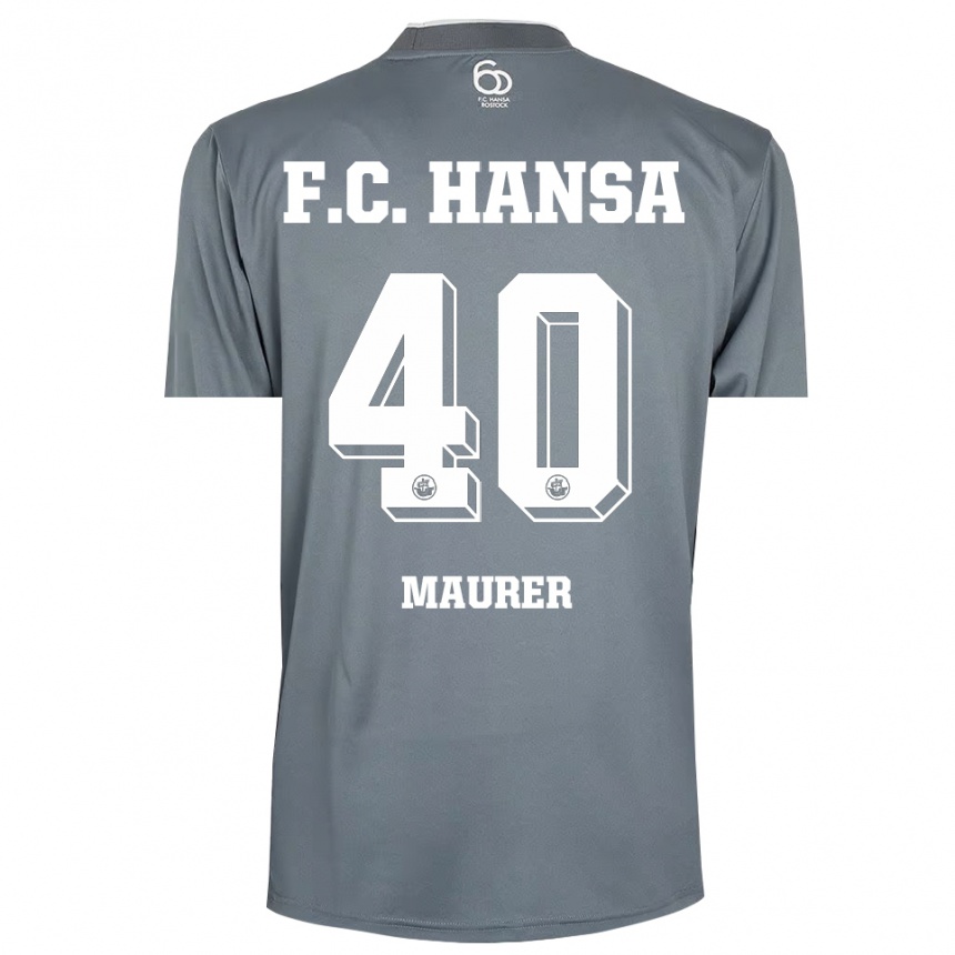 גברים כדורגל Erik Maurer #40 אפור בהיר לבן חולצת שוער 2025/26