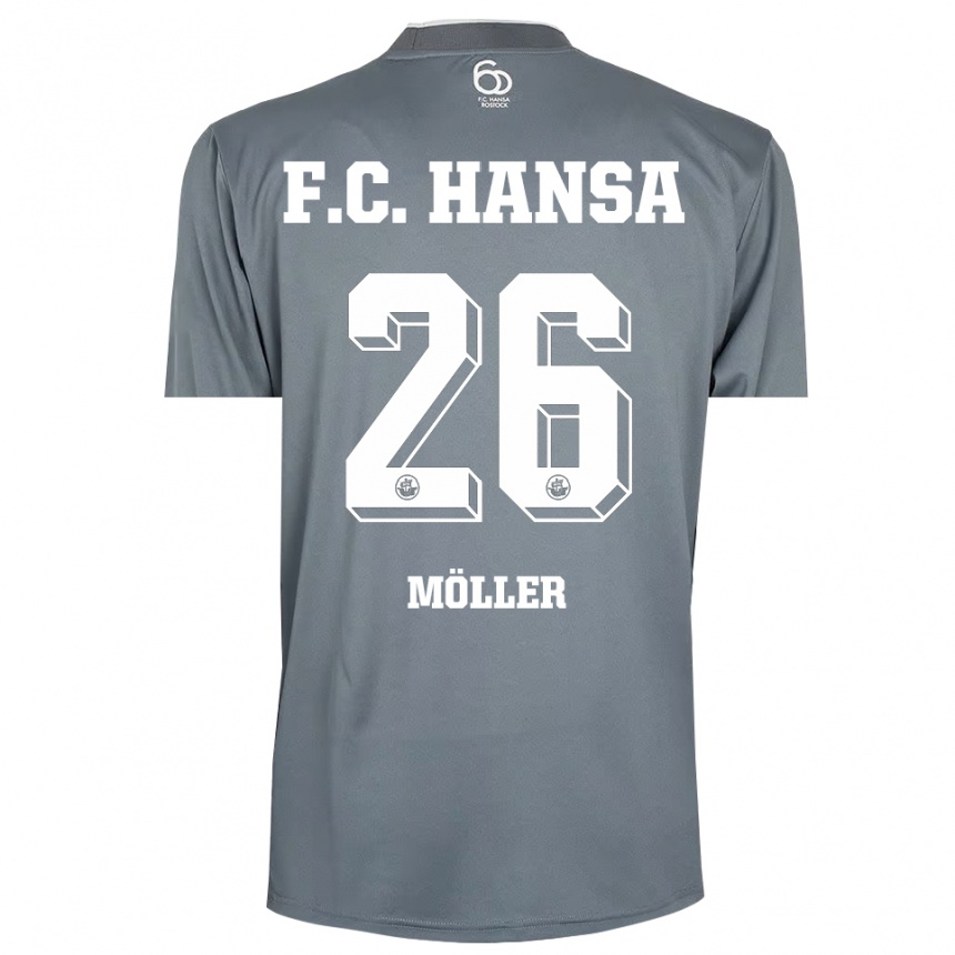 גברים כדורגל אנדראס מולר #26 אפור בהיר לבן חולצת שוער 2025/26