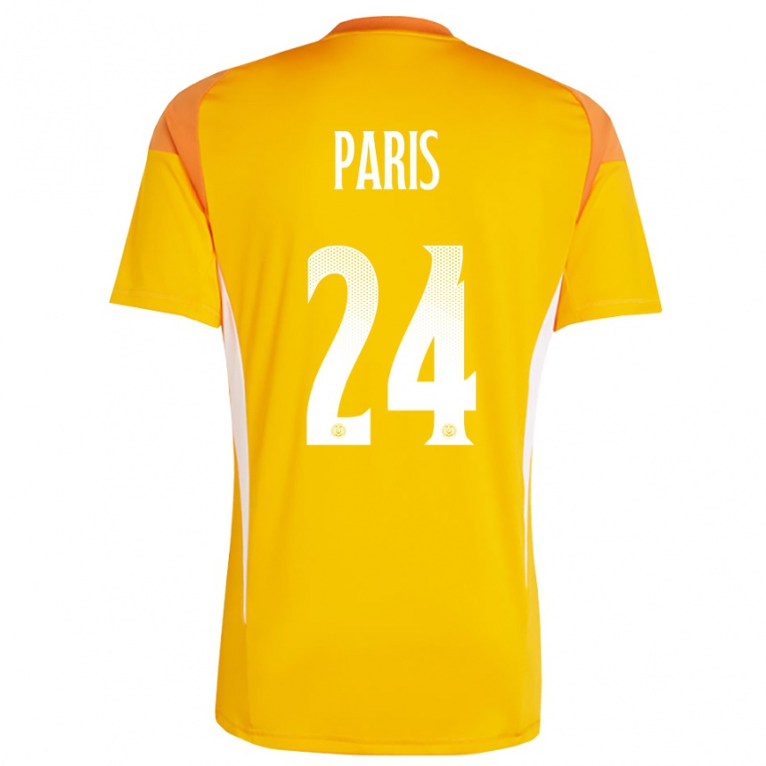 גברים כדורגל ג׳וליוס פריס #24 כתום לבן חולצת שוער 2025/26