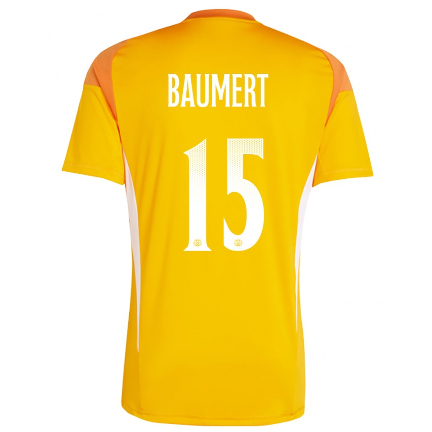 גברים כדורגל מוריץ באומרט #15 כתום לבן חולצת שוער 2025/26