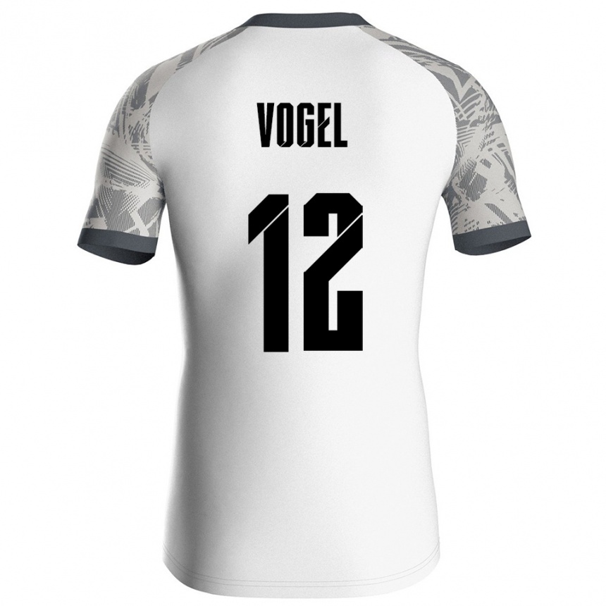 גברים כדורגל Colin Vogel #12 אפור לבן חולצת שוער 2025/26