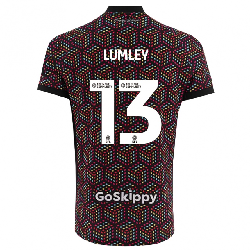 גברים כדורגל ג'ו למליי #13 שחור לבן חולצת שוער 2025/26