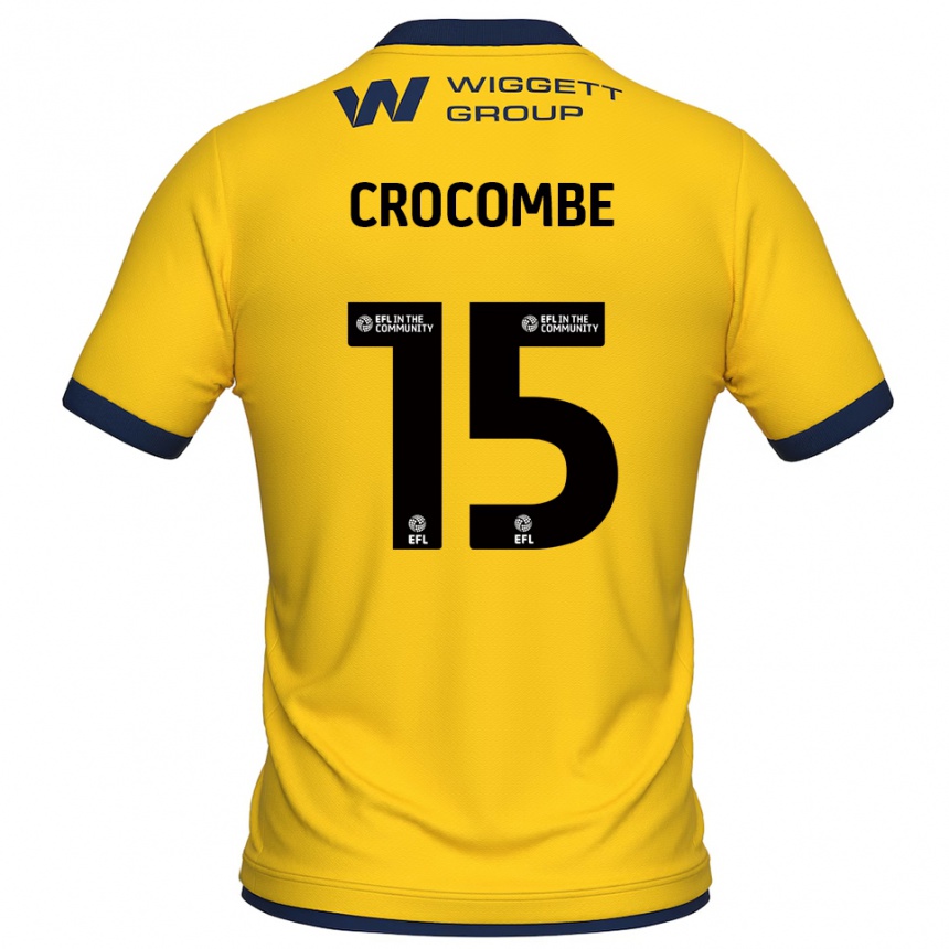 גברים כדורגל מקס קרוקומב #15 צהוב שחור חולצת שוער 2025/26