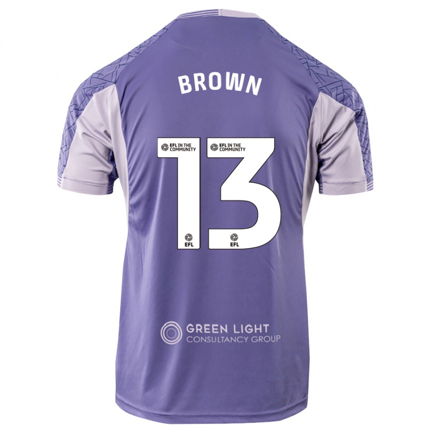 גברים כדורגל Mason Brown #13 סגול בהיר חולצת שוער 2025/26