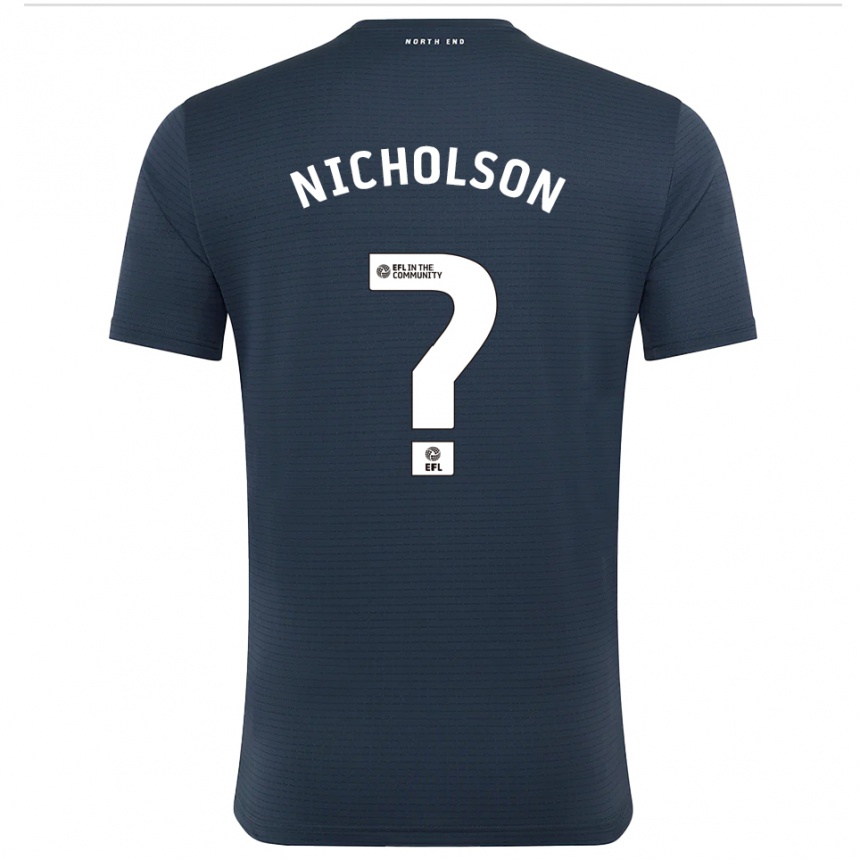 גברים כדורגל Joseph Nicholson #0 שחור לבן חולצת שוער 2025/26