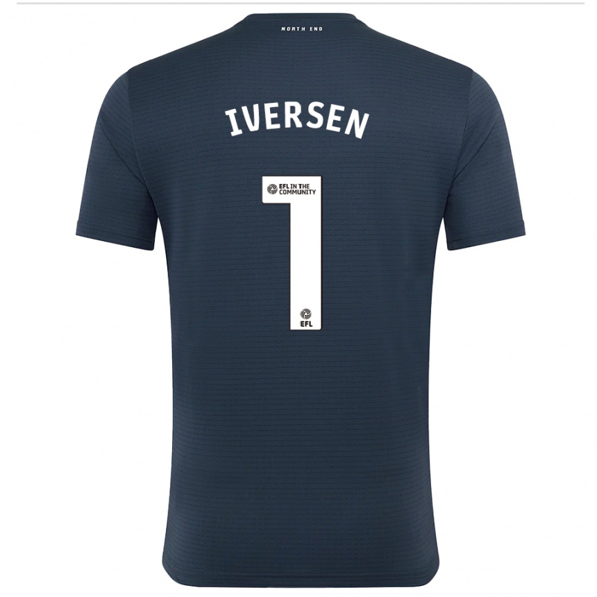 גברים כדורגל דניאל איברסן #1 שחור לבן חולצת שוער 2025/26