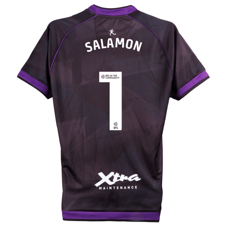 גברים כדורגל מטאו סלומון #1 סגול לבן חולצת שוער 2025/26