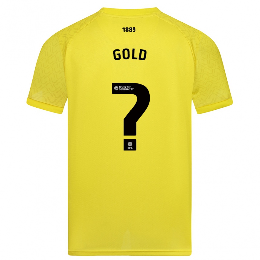 גברים כדורגל Ethan Gold #0 שחור צהוב חולצת שוער 2025/26