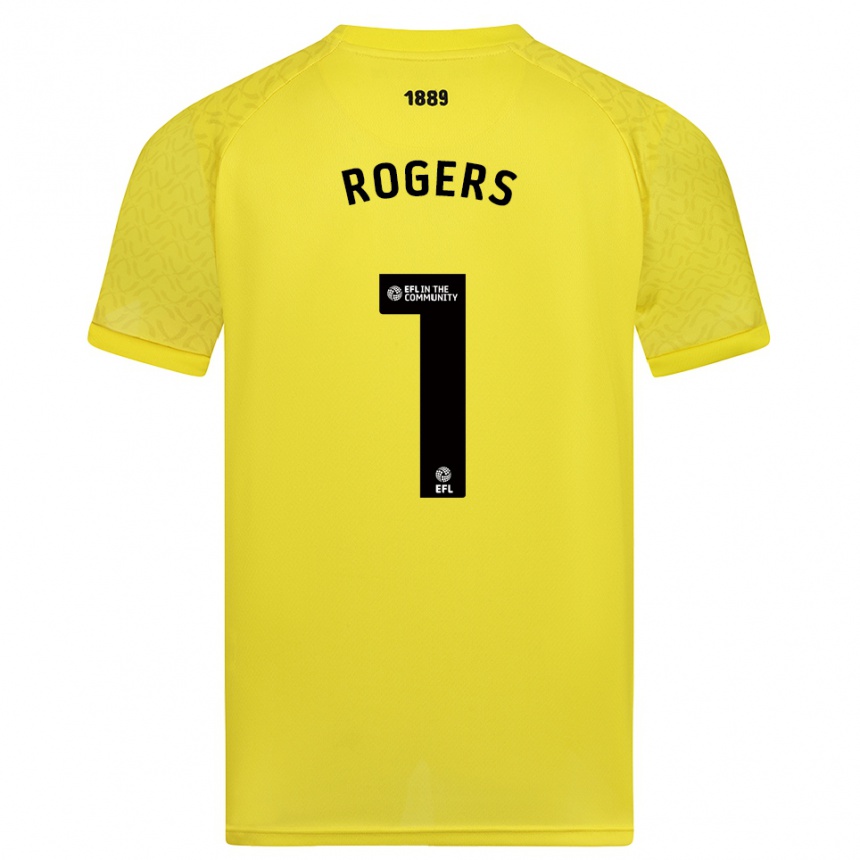 גברים כדורגל שאן רוג'רס #1 שחור צהוב חולצת שוער 2025/26