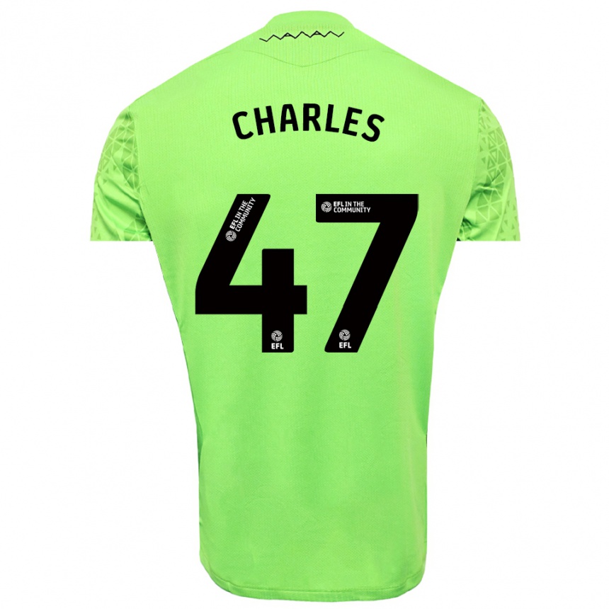 גברים כדורגל פירס צ׳ארלס #47 שחור ירוק ליים חולצת שוער 2025/26