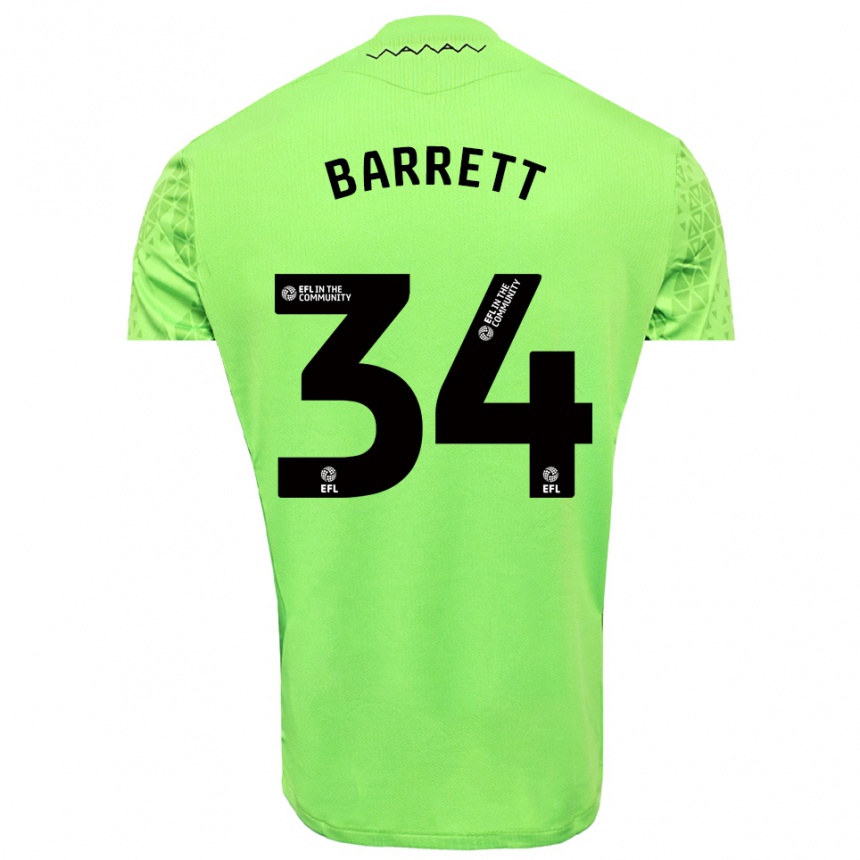 גברים כדורגל קיליאן בארט #34 שחור ירוק ליים חולצת שוער 2025/26