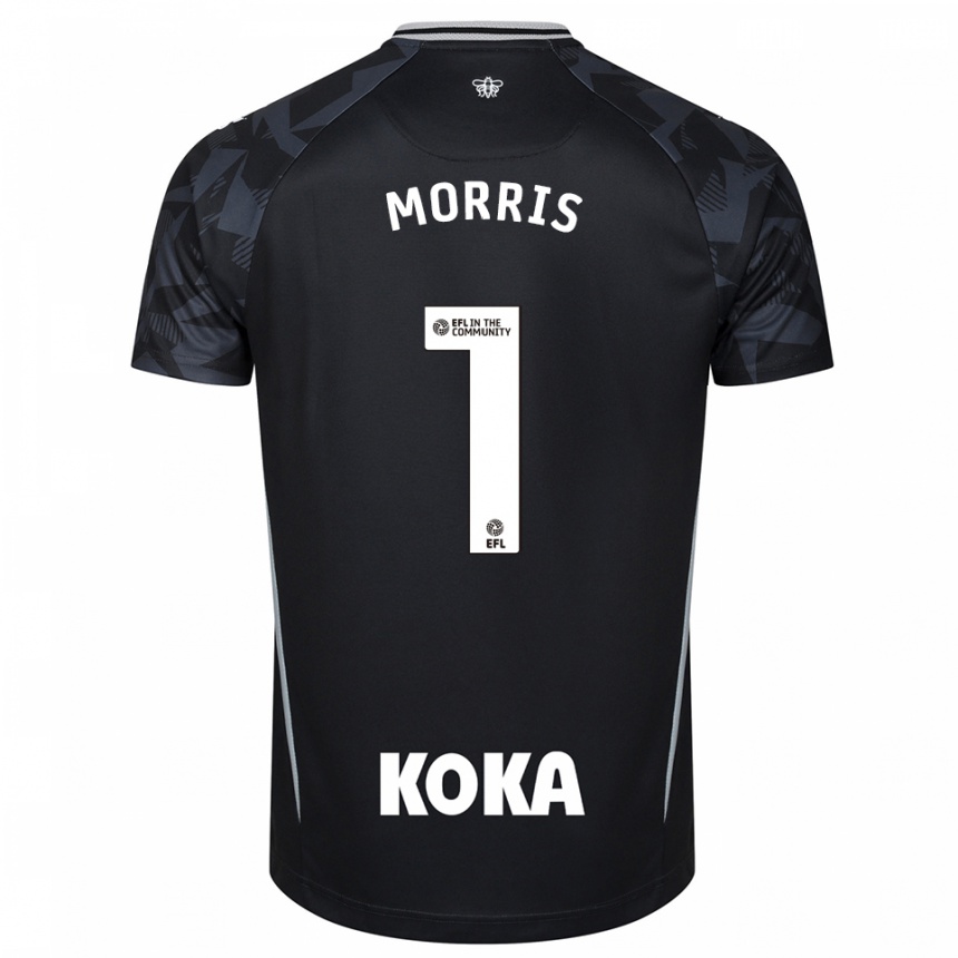 גברים כדורגל Sam Morris #1 כחול שחור חולצת שוער 2025/26