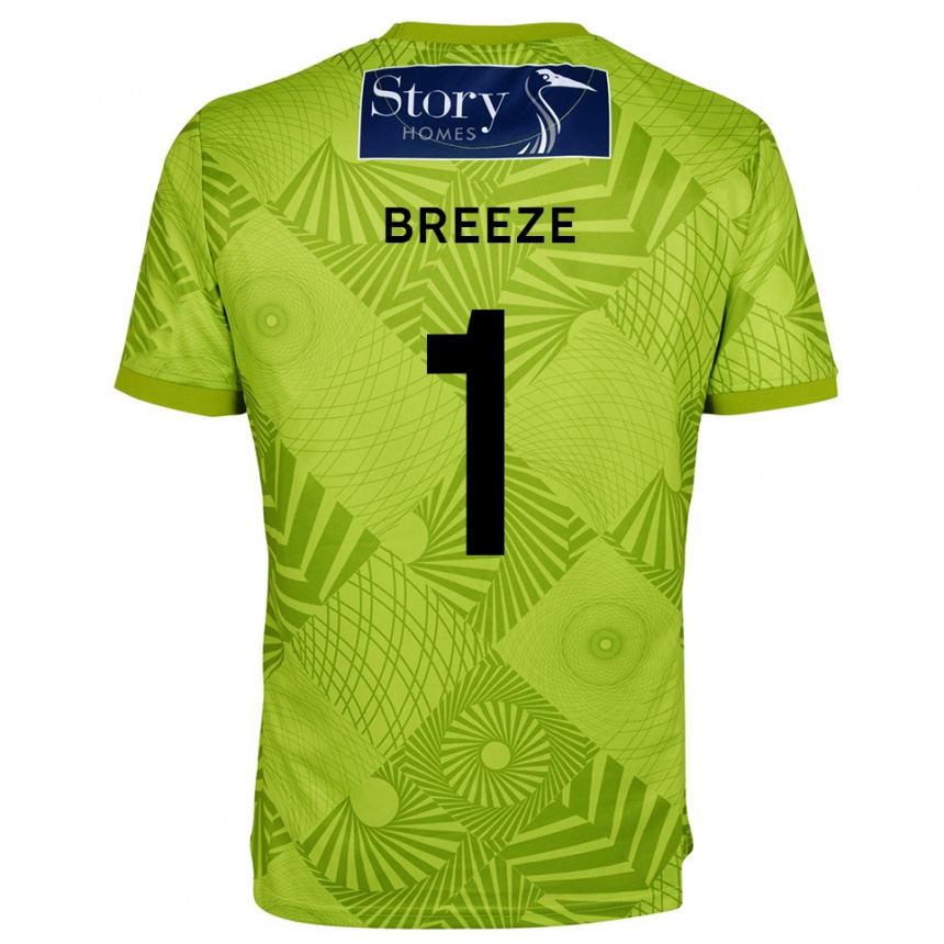 גברים כדורגל גבריאל בריז #1 ירוק צהוב חולצת שוער 2025/26