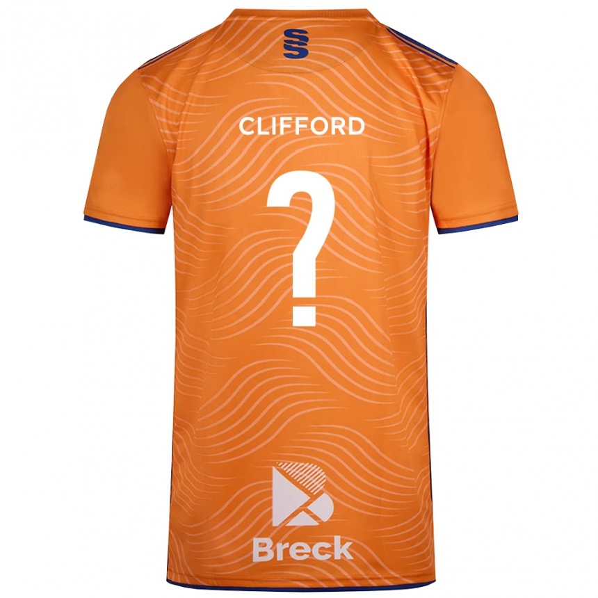 גברים כדורגל Alex Clifford #0 שחור כתום חולצת שוער 2025/26