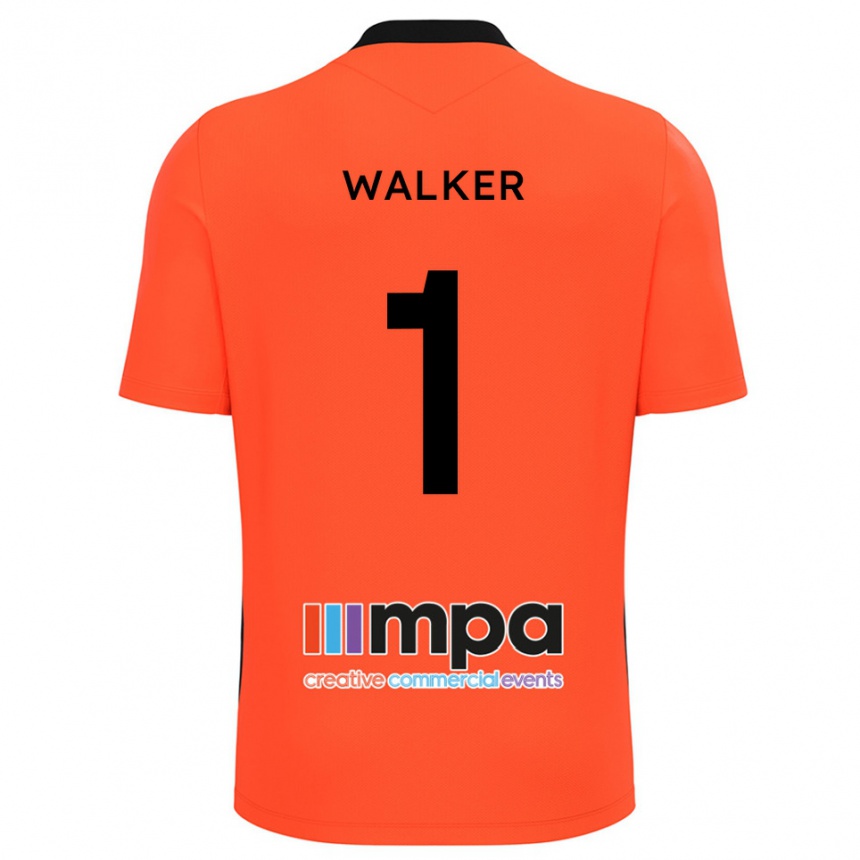 גברים כדורגל לורי ווקר #1 כתום שחור חולצת שוער 2025/26