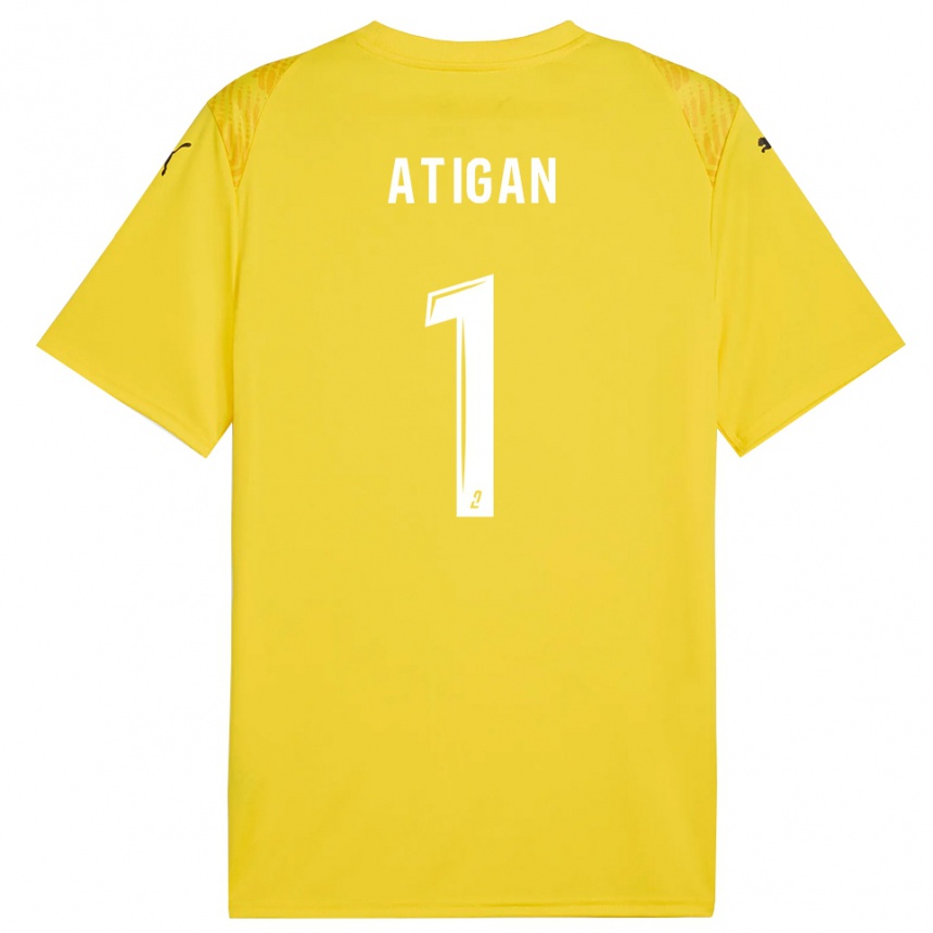 גברים כדורגל Aydin Atigan #1 לבן צהוב חולצת שוער 2025/26