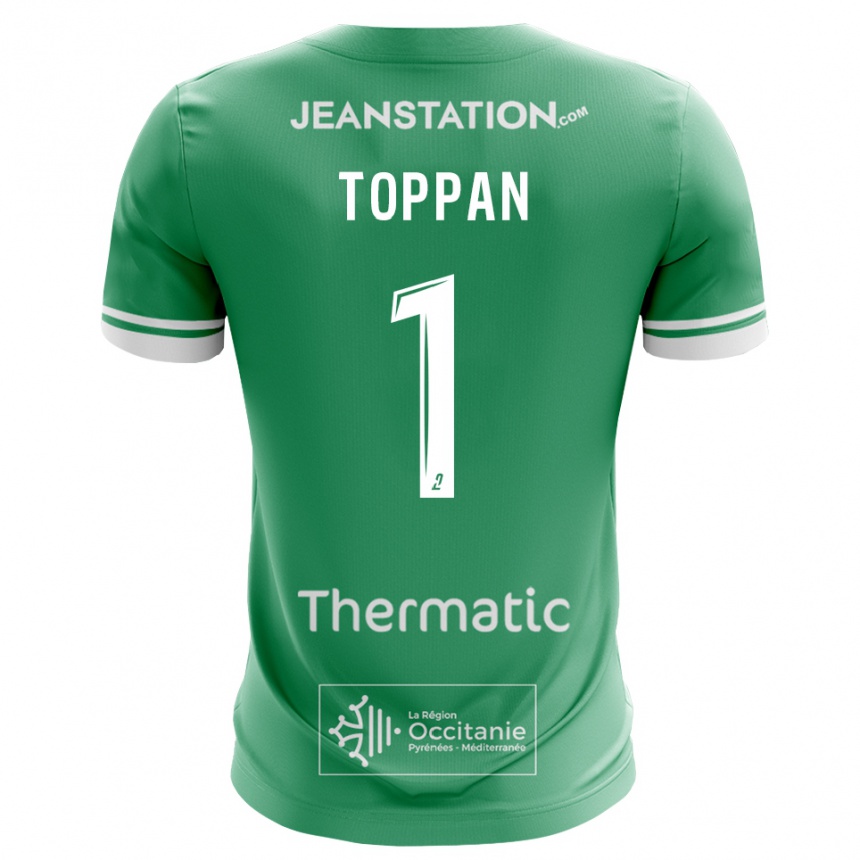 גברים כדורגל Mae Toppan #1 ירוק לבן חולצת שוער 2025/26