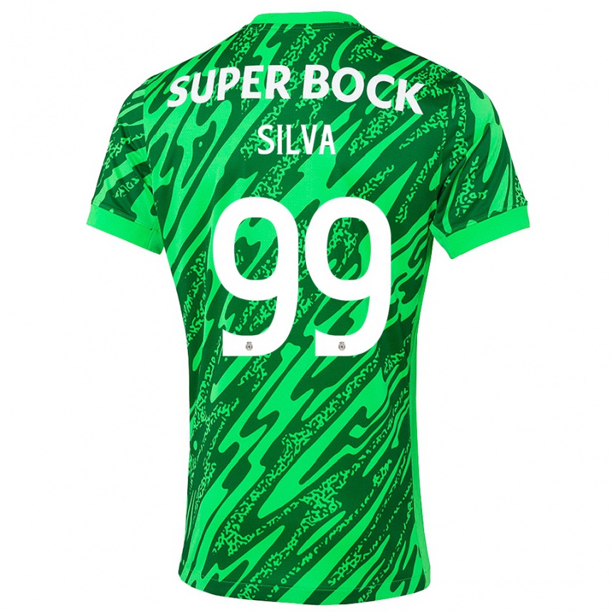 גברים כדורגל פרנסיסקו סילבה #99 ירוק לבן חולצת שוער 2025/26
