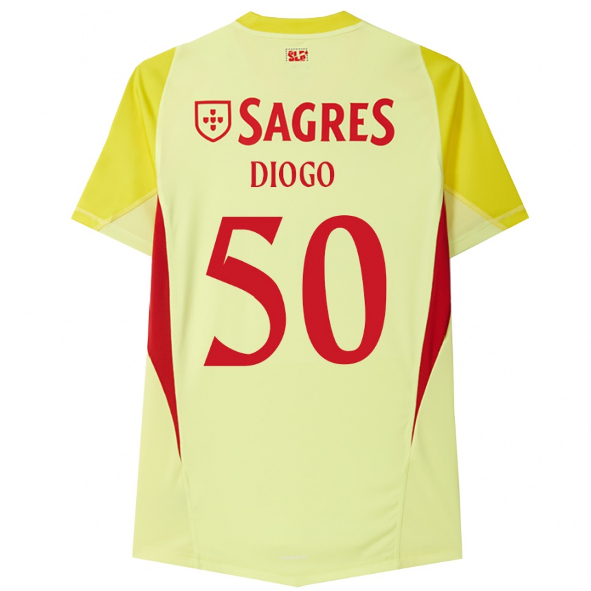 גברים כדורגל דיאוגו פריירה #50 צהוב אדום חולצת שוער 2025/26