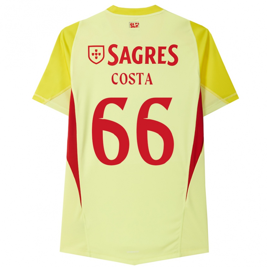 גברים כדורגל רוטה קוסטה #66 צהוב אדום חולצת שוער 2025/26