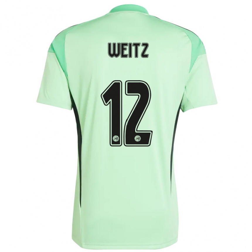 גברים כדורגל אקסל וייץ #12 ירוק בהיר שחור חולצת שוער 2025/26