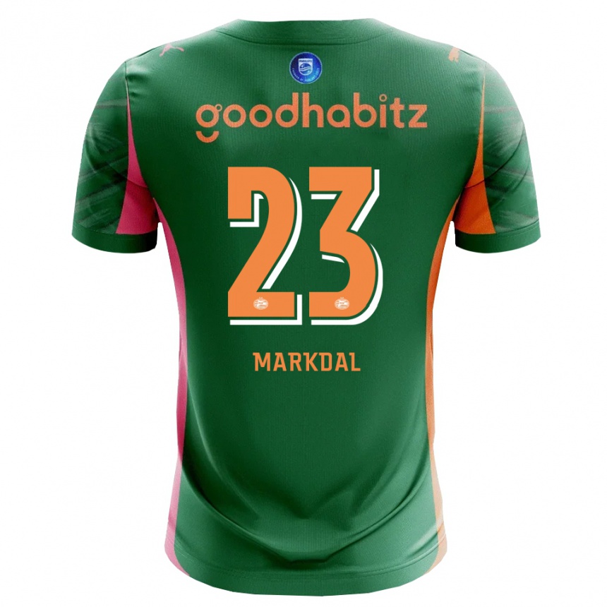גברים כדורגל Mikkel Markdal #23 ירוק כתום חולצת שוער 2025/26