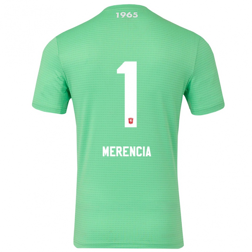 גברים כדורגל Leandro Merencia #1 ירוק בהיר לבן חולצת שוער 2025/26