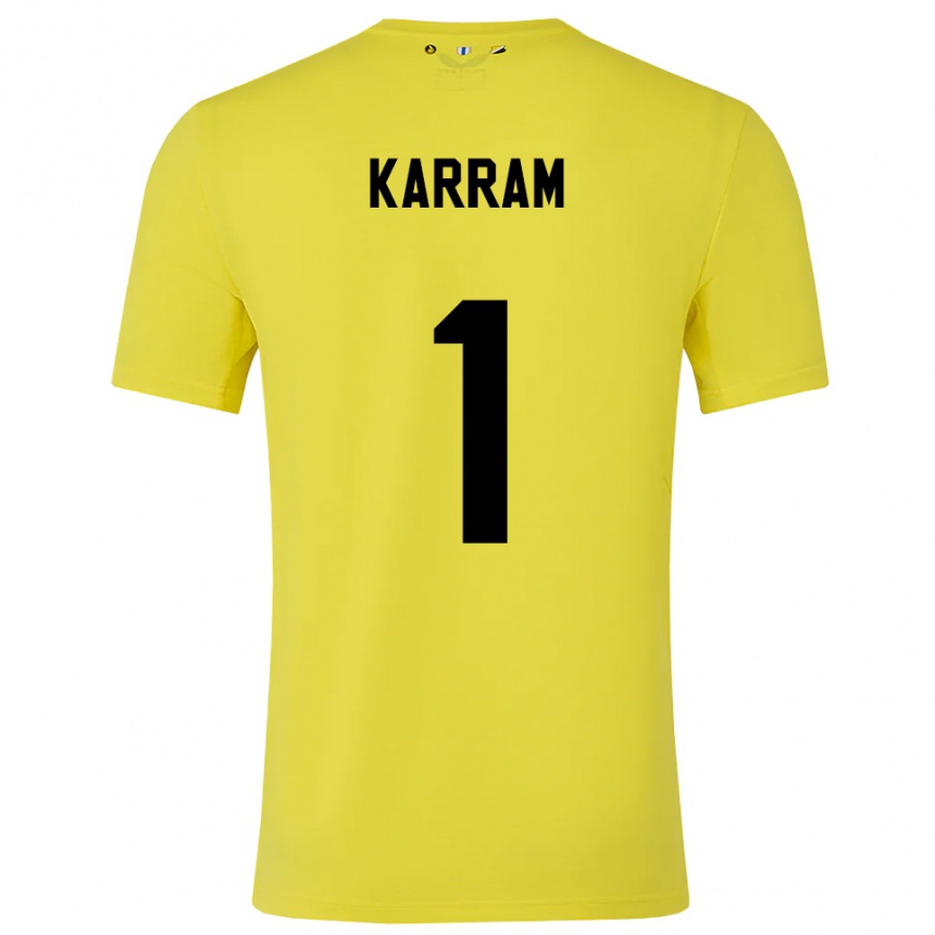 גברים כדורגל Faris Karram #1 צהוב שחור חולצת שוער 2025/26