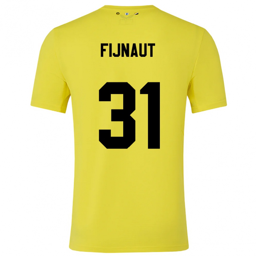 גברים כדורגל Lucas Fijnaut #31 צהוב שחור חולצת שוער 2025/26