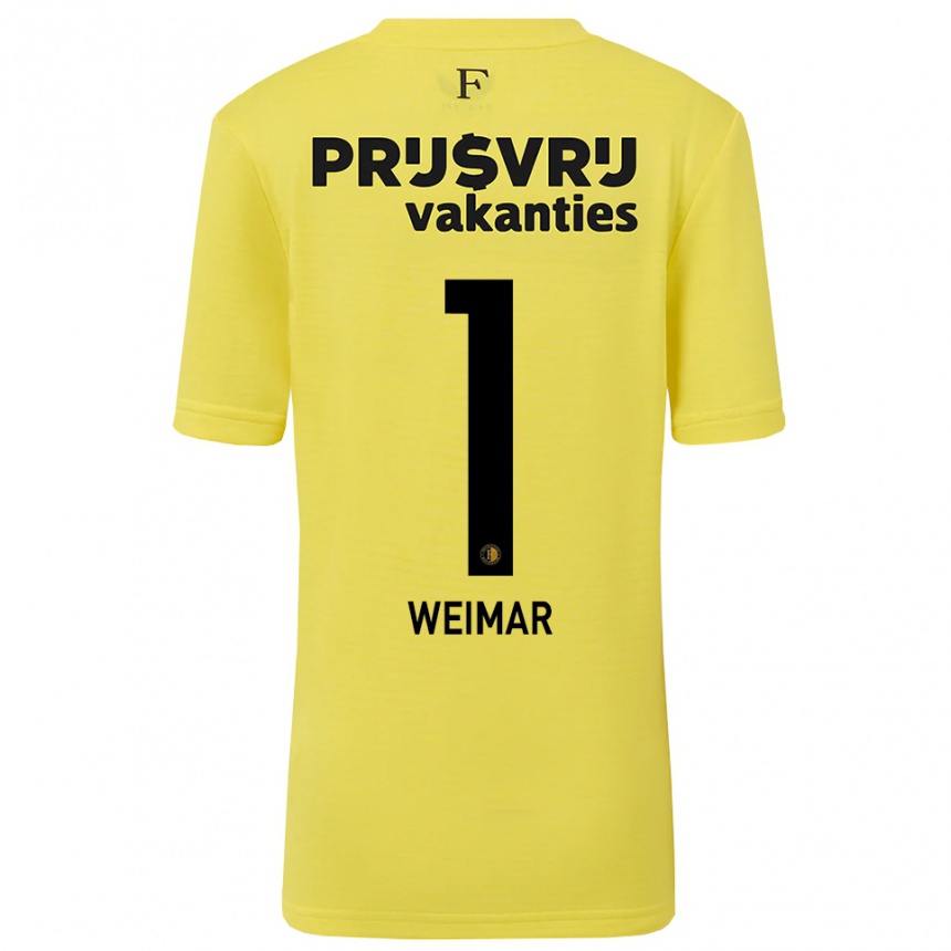 גברים כדורגל ג'קינטה ויימאר #1 צהוב שחור חולצת שוער 2025/26