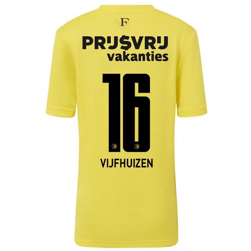 גברים כדורגל Beer Vijfhuizen #16 צהוב שחור חולצת שוער 2025/26