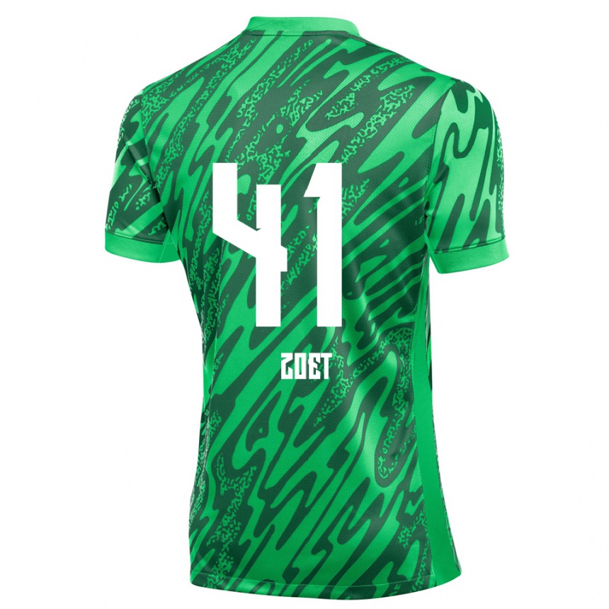 גברים כדורגל ירון זוט #41 ירוק לבן חולצת שוער 2025/26